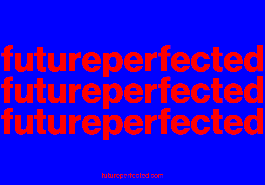 futureperfected 'lrg text' red blue image